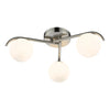 Orlena 3 Light Semi-Flush Satin Chrome and Opal Glass Shade picture on the white background