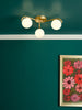 Orlena 3 Light Flush Satin Gold life style picture