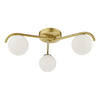 Orlena 3 Light Flush Satin Gold picture on the hite background