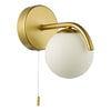 Orlena Wall Light Satin Gold and Opal Glass picture on the white background