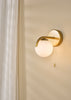 Orlena Wall Light Satin Gold and Opal Glass life style picture