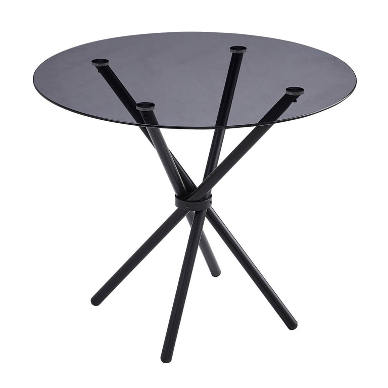 Orrin Round Dining Table 90 cm Black
