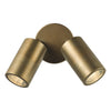 Ortega 2 Light Outdoor Wall Light Aged Brass and Glass IP65 picture on the white background