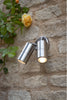 Ortega 2 Light Outdoor Wall Light Brushed Aluminium life style picture