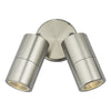Ortega 2 Light Outdoor Wall Light Brushed Aluminium picture on the white background