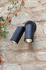 Ortega 2 Light Outdoor Wall Light Matt Black life style picture