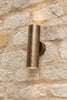 Ortega Outdoor 2 Light Wall Light Aged Brass life style picture