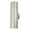 Ortega Outdoor 2 Light Wall Light Brushed Alluminium picture on the white background