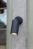 Ortega Outdoor Wall Light Matt Black and Glass IP65 life style picture
