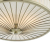 Oslo 3 Light Flush Antique Brass  close view picture of the shade