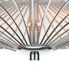Oslo 3 Light Flush Polished Chrome close view picture from the bottom