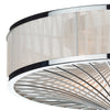Oslo 3 Light Flush Polished Chrome close view picture of the shade