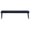 Ottowa Dining Bench Blue Velvet front view picture