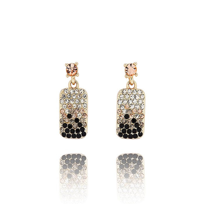 Graduated Oval Gold Plated Earrings