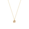 Pave Knot Pendant Gold picture on the white background