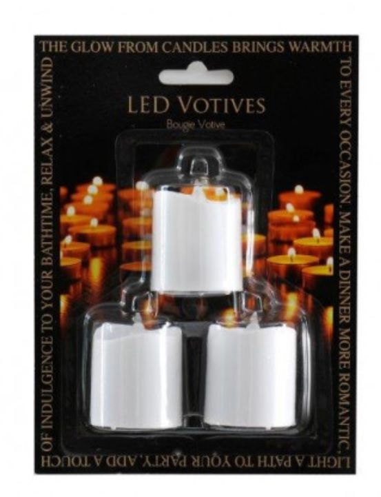 Led Votive Candle Pack of 3 - Candles & Home Accessories