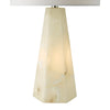 Paget Table Lamp White and Antique Brass close view picture of the sone base