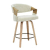 Dawson island chair in white wash finish with footrest and 64cm seat height