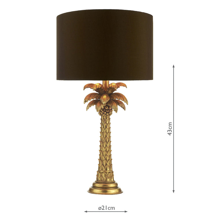 Palm Table Lamp Matt Gold - Resin Gold Palm Table Lamp Base, Modern Home Decor Lighting Collection