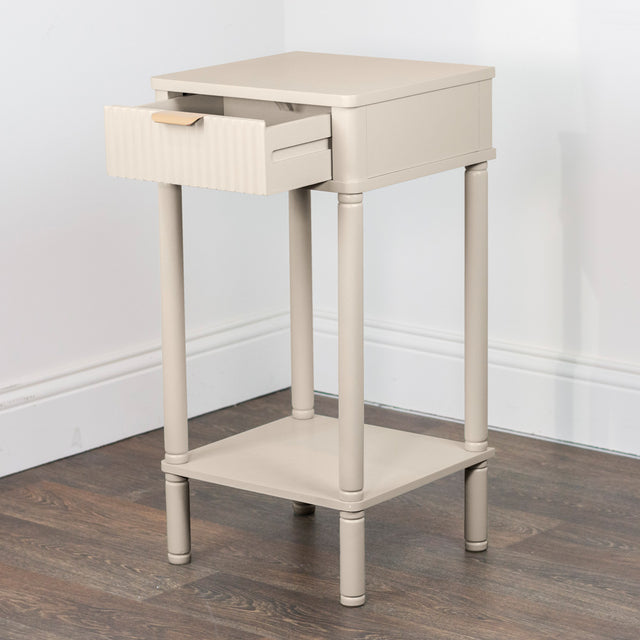 Parson 1 Drawer Accent Table – Modern High Side Table for Living Room