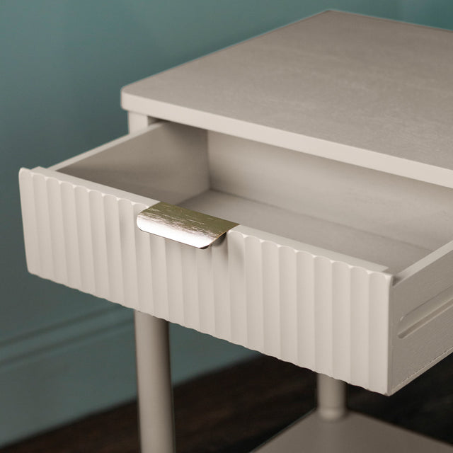 Parson 1 Drawer Accent Table – Wooden Side Table for Living Rooms