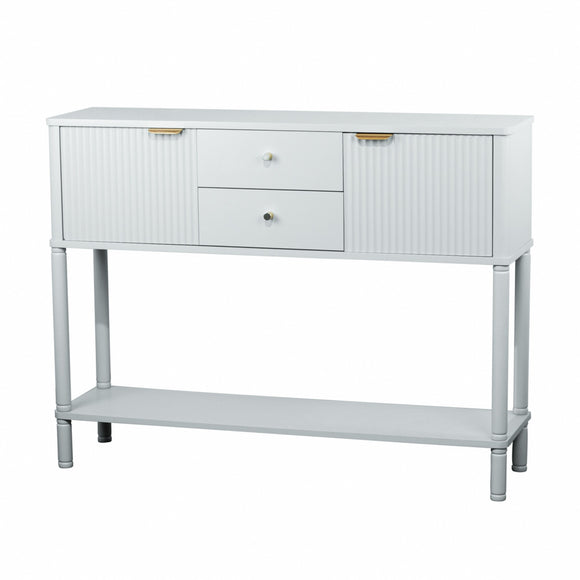 Modern console table with storage for living room.
