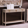 Parson 3 Drawer Console Table golden hardware and huge storage space