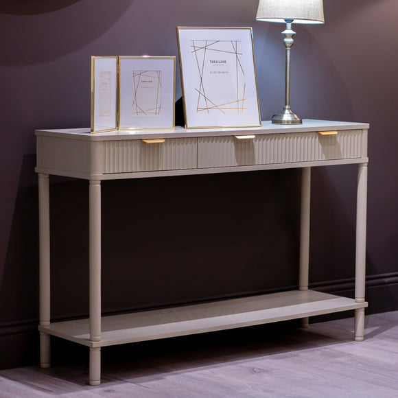 Parson 3 Drawer Console Table life style picture