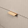 Parson 3 Drawer Locker close view picture of the gold handle