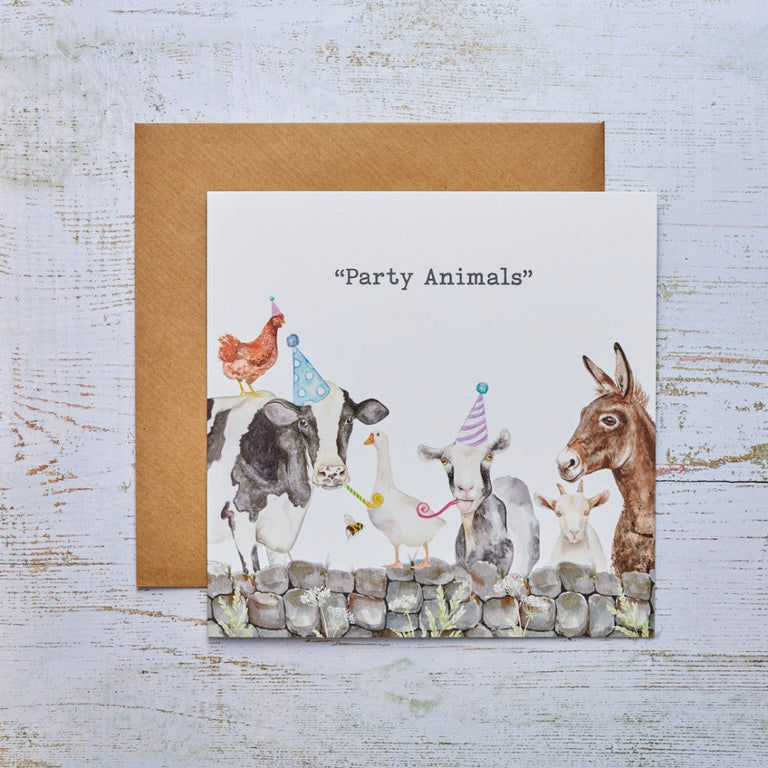 Party Animals Farm Card