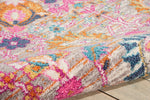 Nourison Passion Rug PSN01 Silver pink colorful rug with a low pile