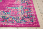 Nourison Passion Rug PSN03 Fuchsia with a bordered end