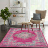 Nourison Passion Rug PSN03 Fuchsia life style picture in the living room