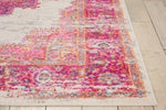 Nourison Passion Rug PSN03 Ivory/Fuchsia witha bordered design