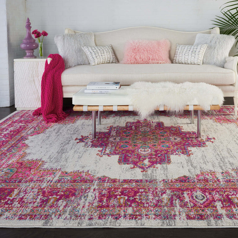 Nourison Passion Rug PSN03 Ivory/Fuchsia