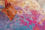 Nourison Passion Rug PSN10 Sunburst close-up view picture of the color palette