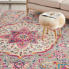 Nourison Passion Rug PSN22 Grey Multicolor traditional rug with a floral pattern