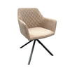 Patti Swivel Dining Chair Beige photo on the white background from the left side