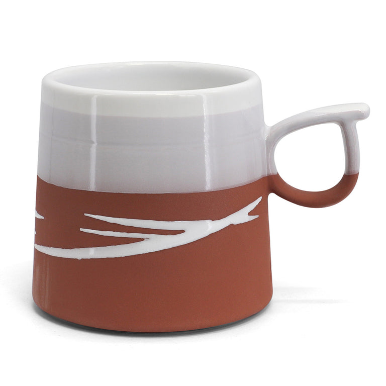 Paul Maloney Terracotta Ceramic Coffee Mug – Handmade Drinking Mug for Hot Beverages, Rustic Kitchen Cup
