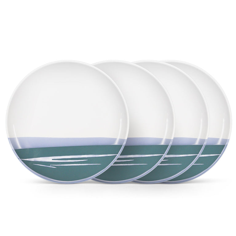 Paul Maloney Teal Set of 4 Side Plates - Side Plates for Modern Kitchens