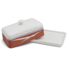 Paul Maloney Pottery Terracotta Butter Dish picture of the opened butter dish
