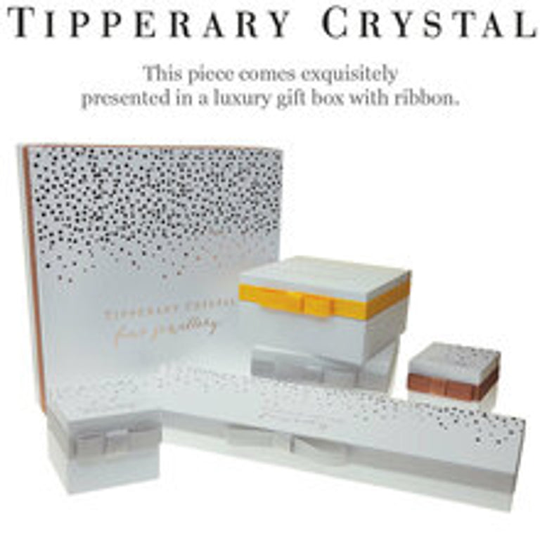 Tipperary Crystal Pave Triple Band Moon Earrings Rose Gold