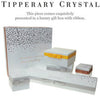 Tipperary Crystal Pave Triple Band Moon Earrings Rose Gold in a beautiful gift box