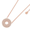 Tipperary Crystal Pave Triple Band Moon Pendant Rose Gold dazzling pendant
