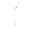 Pave Whale Tail Pendant Silver with adjustable lenthg