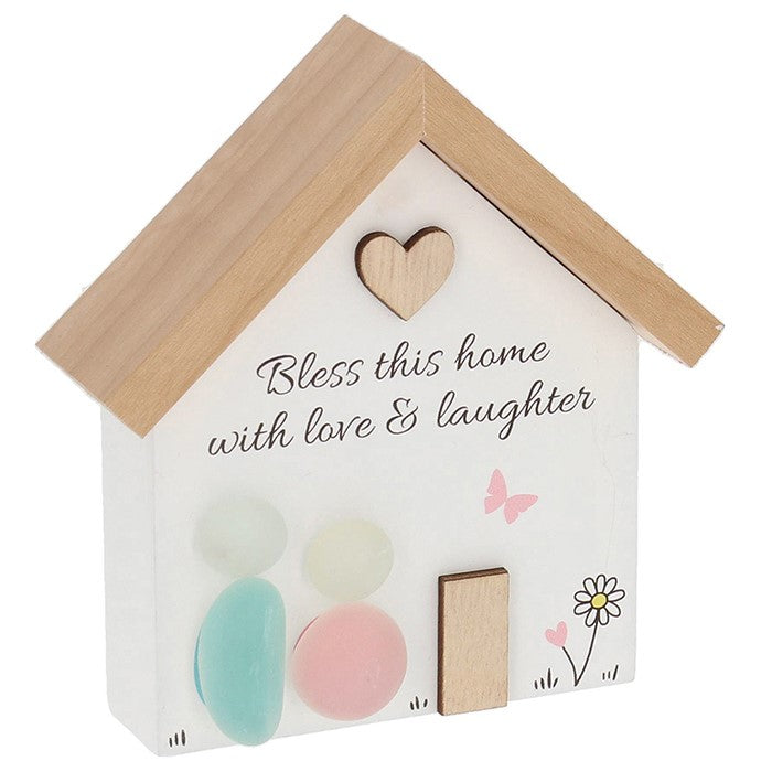 Pebble Glass House Plaque Home - Housewarming Gift Collection