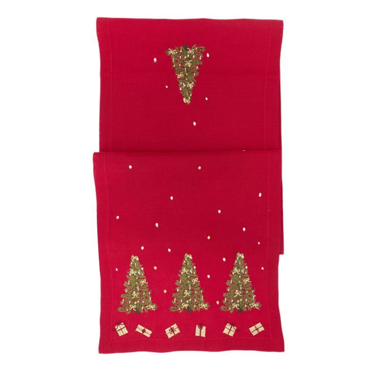 Peggy Wilkins Little Tree Christmas Table Runner – Festive Table Décor