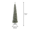 Christmas Tree Pensil Pine Snowy 210 cm picture with tree measurements