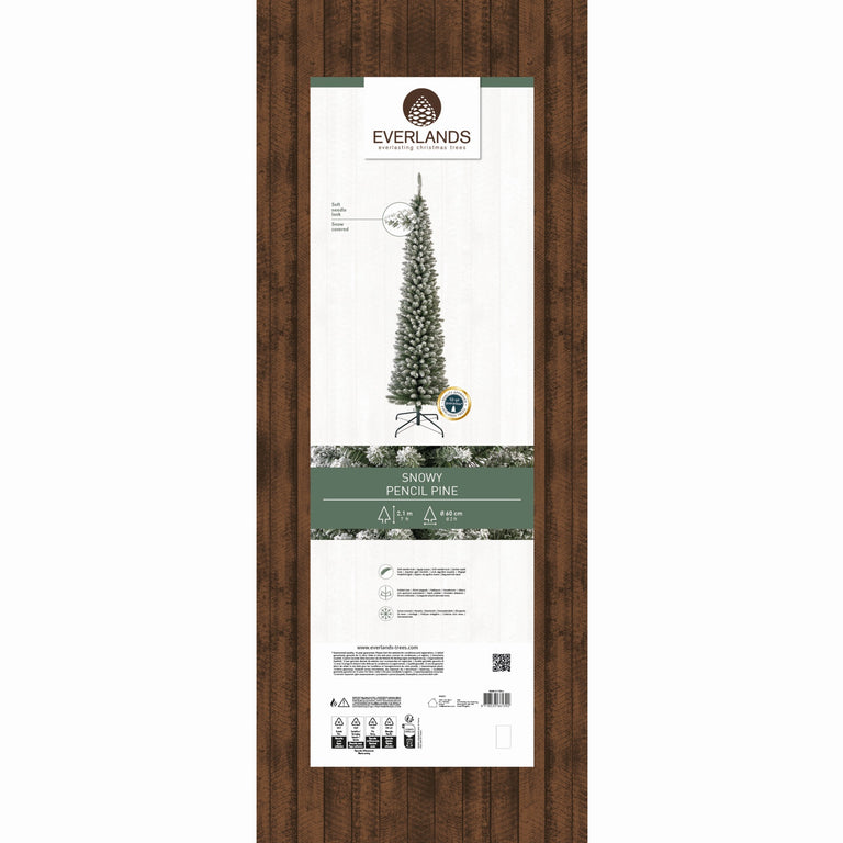 Christmas Tree Pencil Pine Snowy 210 cm