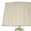 Peony Ceramic Table Lamp close view picture of the taupe tappered drum shade